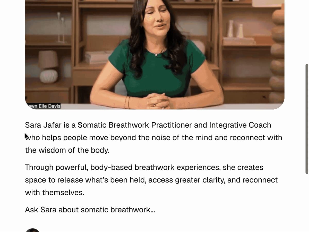 Ask a Healer — Somatic Breathwork with Sara Jafar